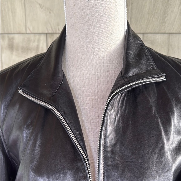 Banana Republic Black Leather Jacket - Picture 3 of 8